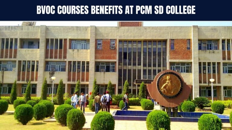 BVoc courses benefits at PCM SD College