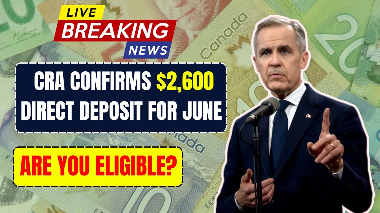 CRA Confirms $2,600 Direct Deposit for June – Are You Eligible?
